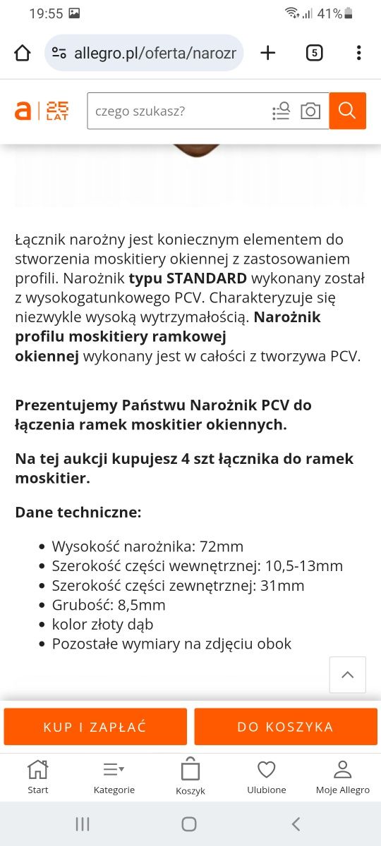Narożniki do moskitier - 24 sztuki