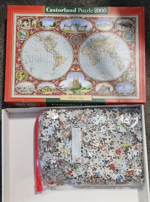 Puzzle castorland 2000 el zielona seria World Map