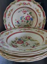 Starusieńkie talerze głębokie 6 Staffordshire Grindley 
wytwórnia W