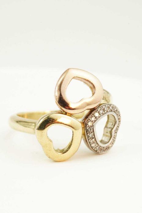 Złoty pierścionek 14K z brylantami  5.80g