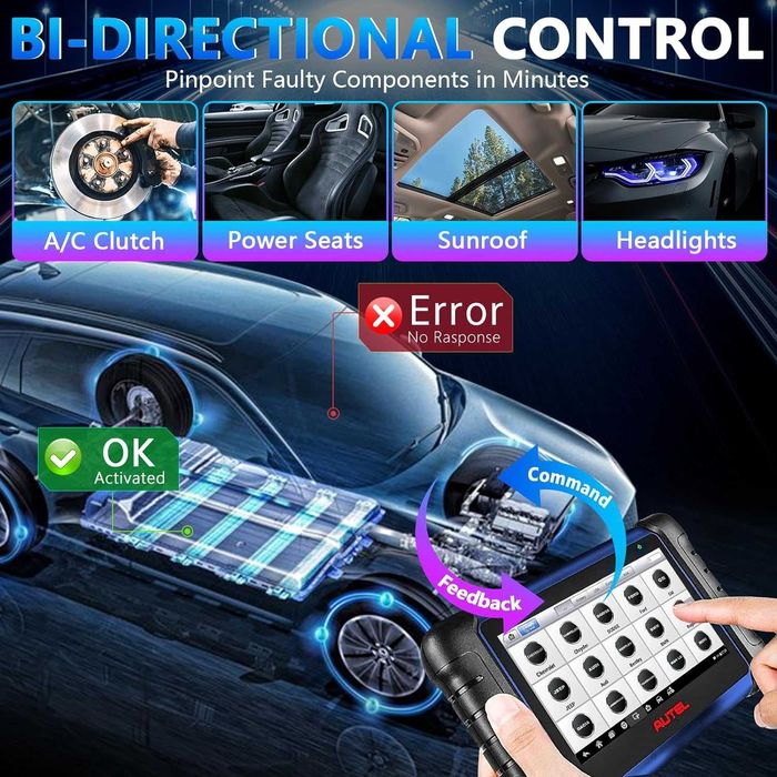 Autel IM508S PRO Máq Diagnóstico OBD + Programação IMMO Chaves (NOVO)