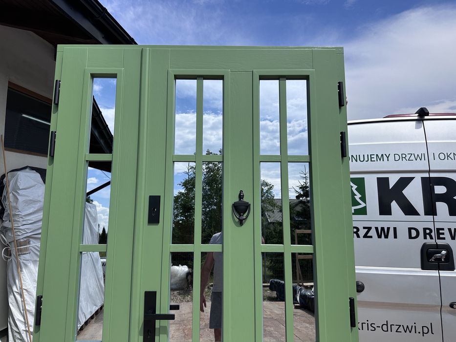 Drzwi Drewniane dwuskrzydłowe 141x235 Cała Polska nietypowe