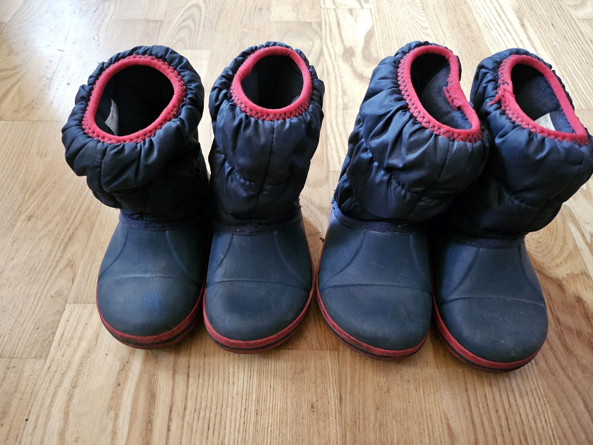 Buty zimowe śniegowce Crocs dla bliźniaków 2 pary rozmiarze. 22-23