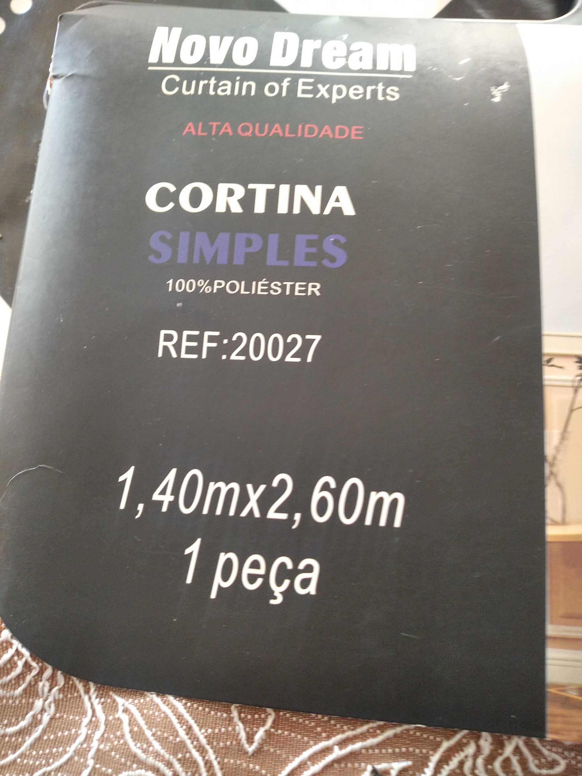 4 Cortinados em tons de castanho nunca usados com etiqueta