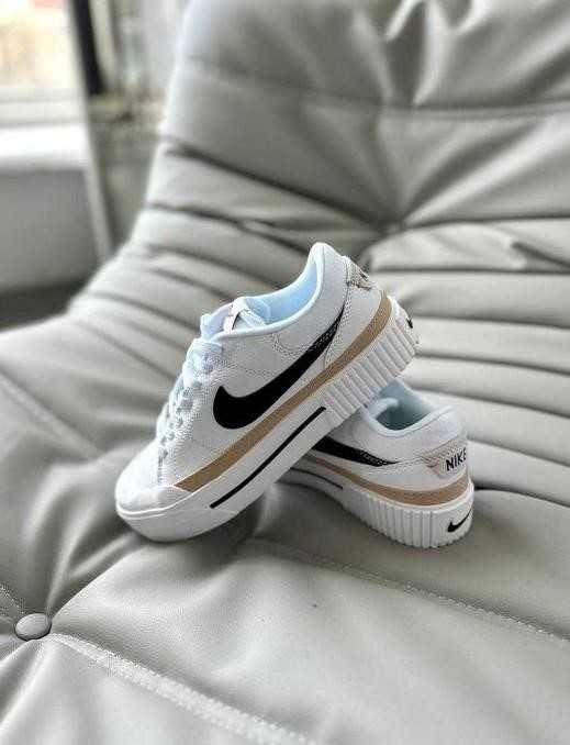 Женские кроссовки Nike Court Legacy Lift White Black 36-41 найк