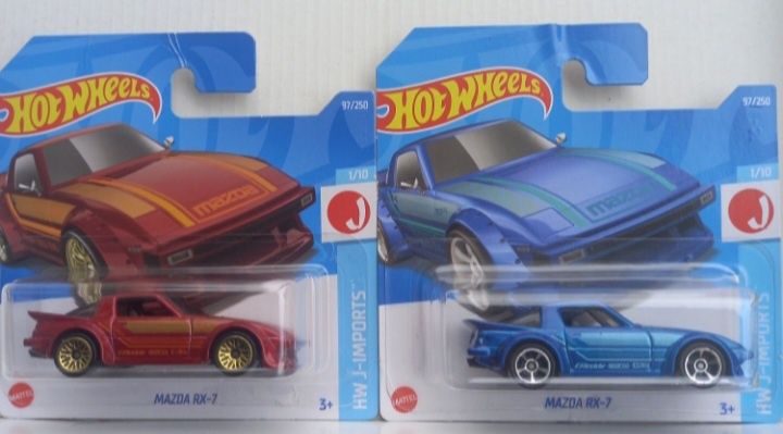 Conjunto 2 mazda rx-7 hot wheels