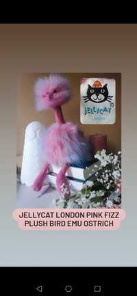 Jellycat emu ostrich struś fuzzy pink puszysty różowy pluszak miś