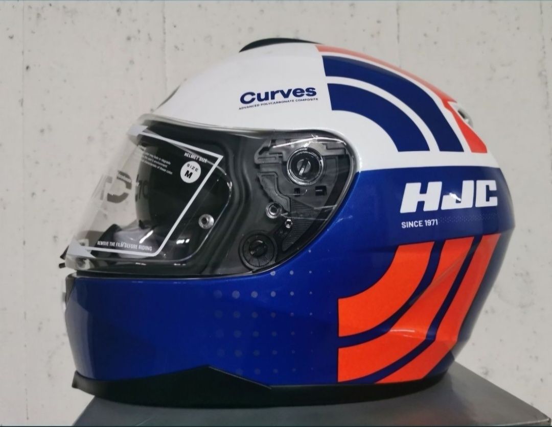 Capacete HJC C70 Curves White / Blue ( L )( NOVO )