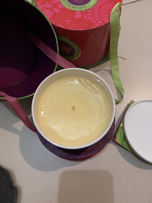 Vela decorativa em vaso de loica Ritzenhoff