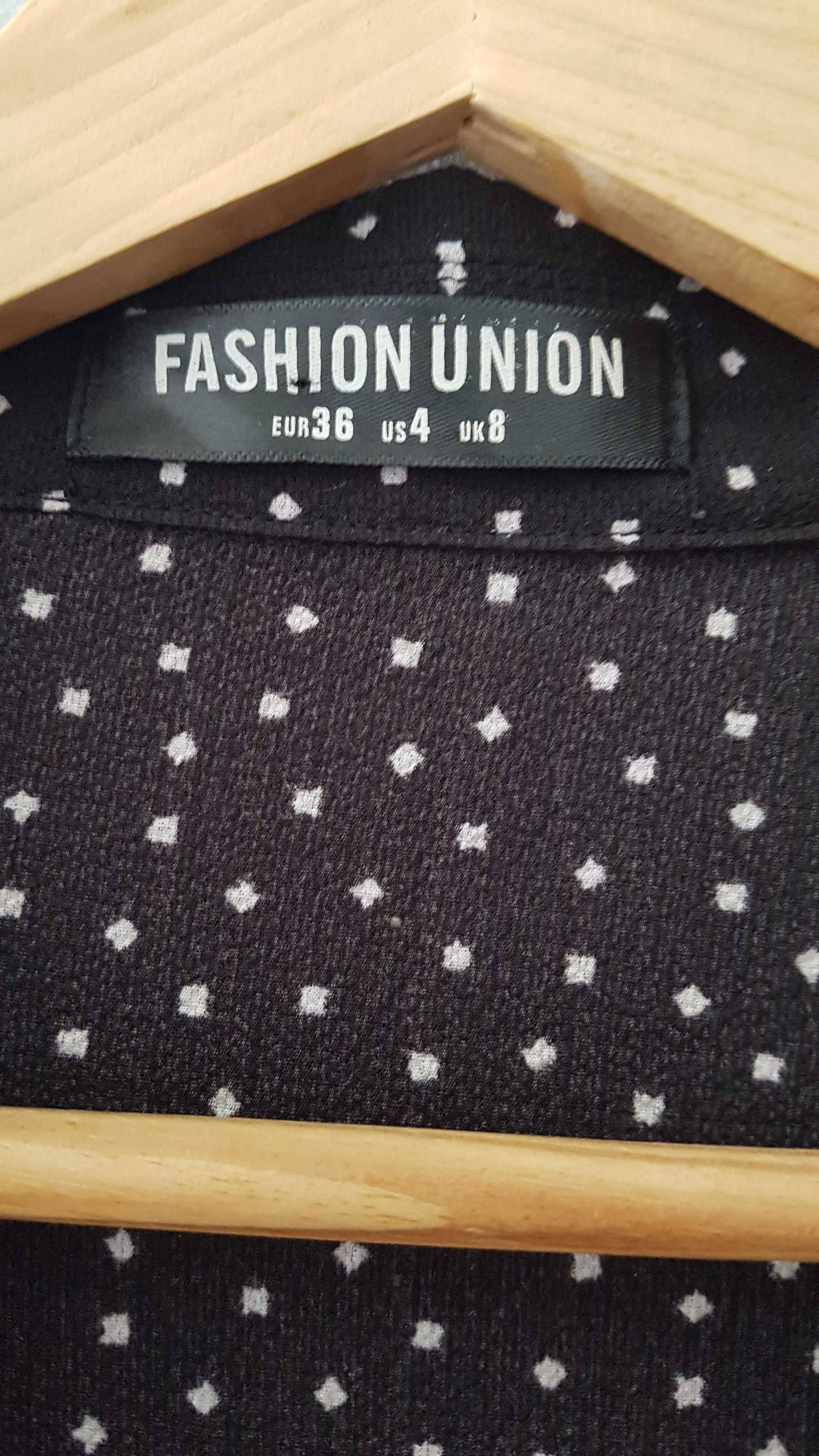 Elegancki kombinezon czarno-biały, roz. 36 Fashion Union Okazja!