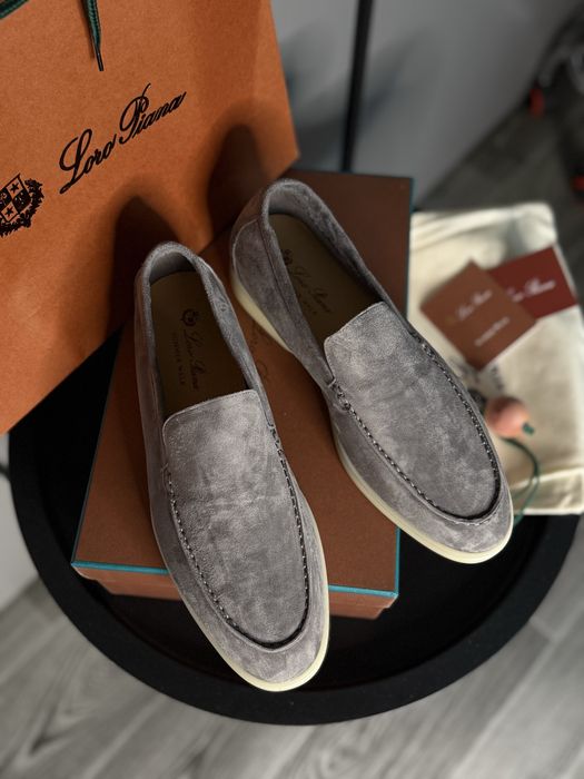 Сірі лофери чоловічі lp loro piana лоро пиана лофики