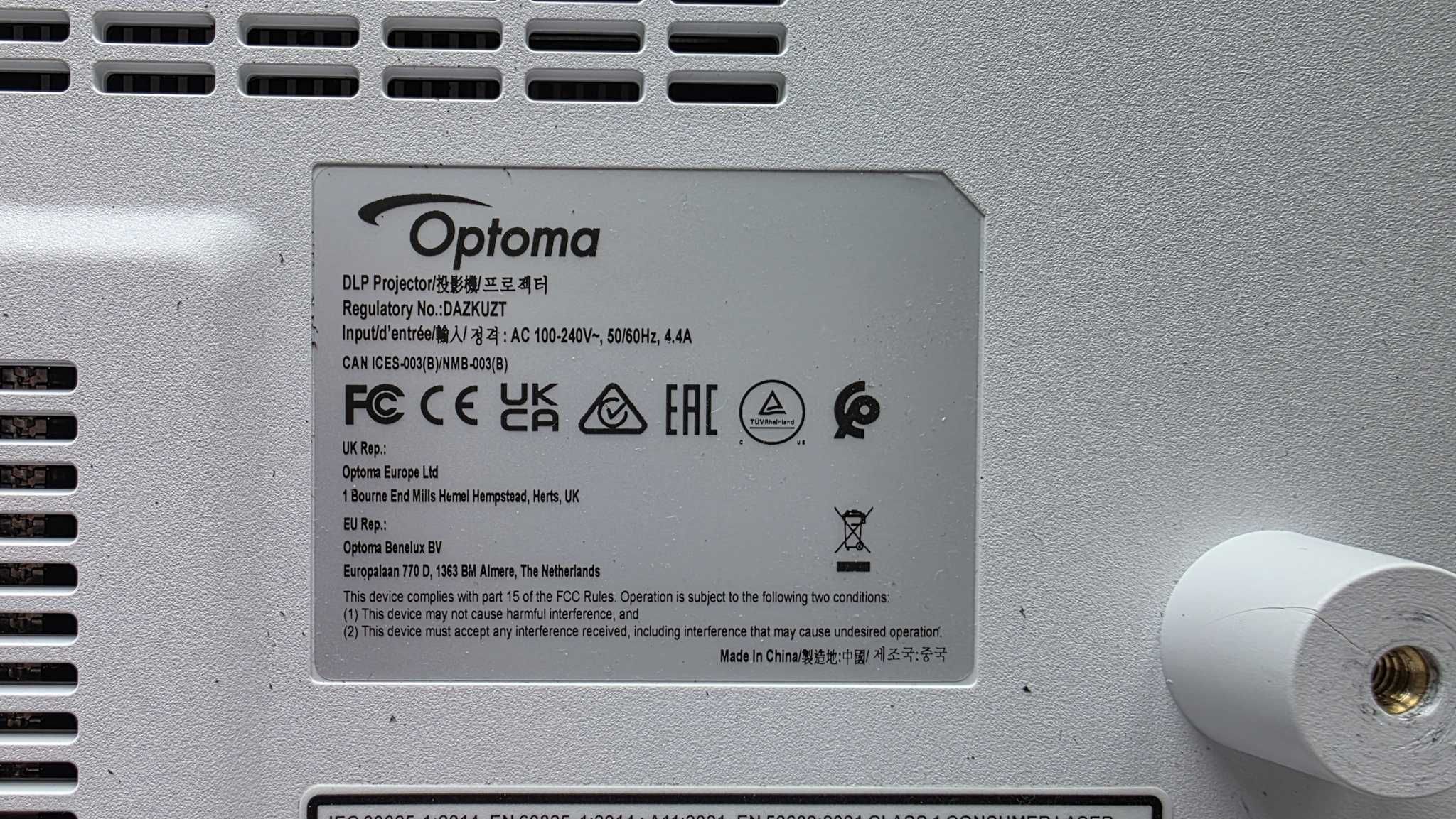 Projektor DLP Optoma UHZ65LV; 5000 ANSI Lumen