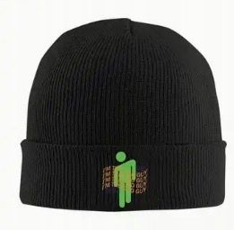 Czapka Zimowa Billie Eilish Bad Guy Beanie Czarna Muzyczny Prezent Y2K