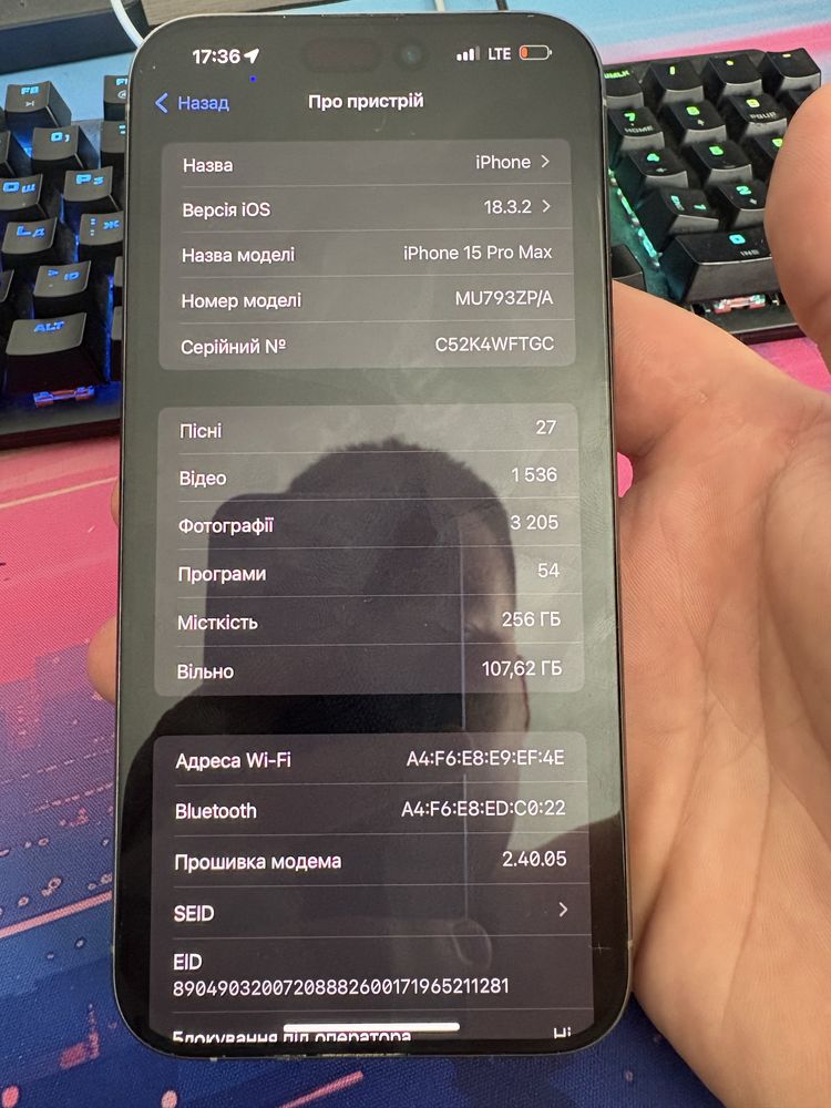 Iphone 15 pro max 256gb neverlock