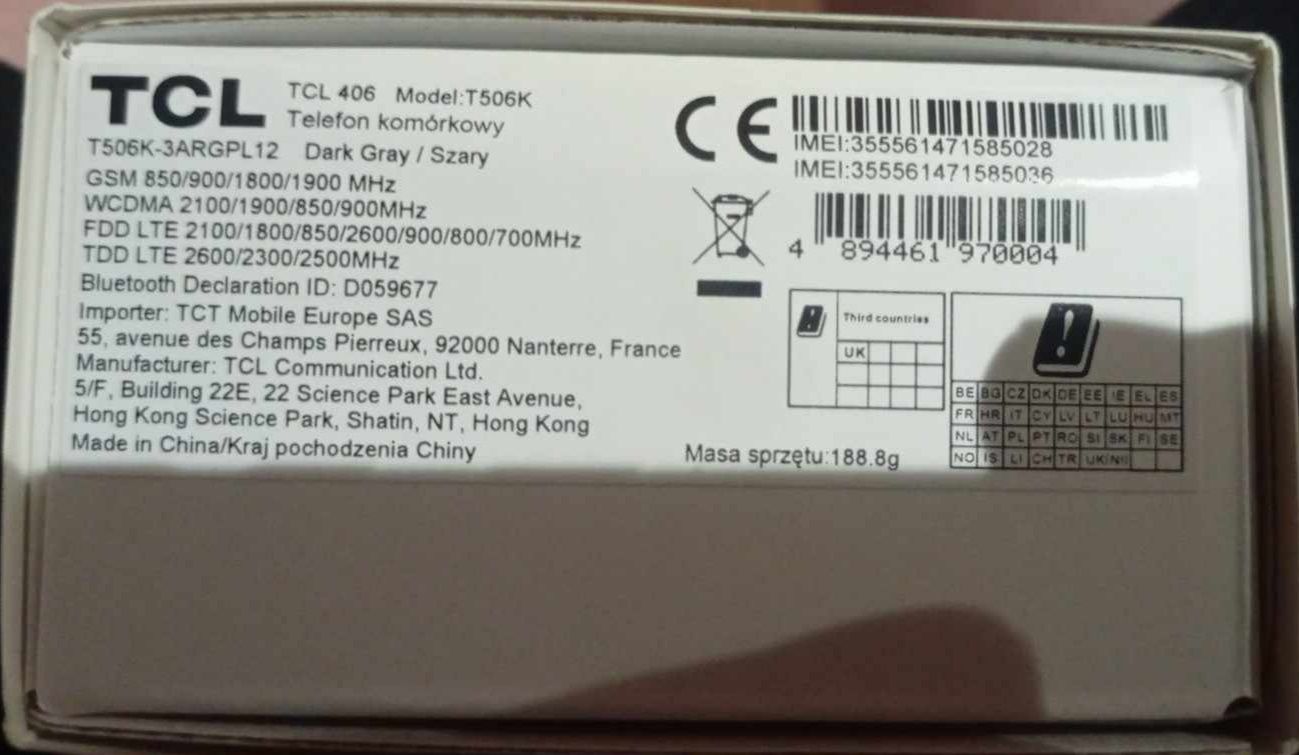 Telefon TCL 406 nowy