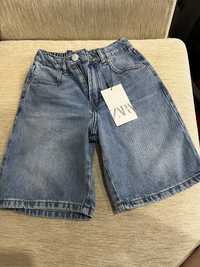 Нові джинсові шорти zara на хлопчика 134 розмір