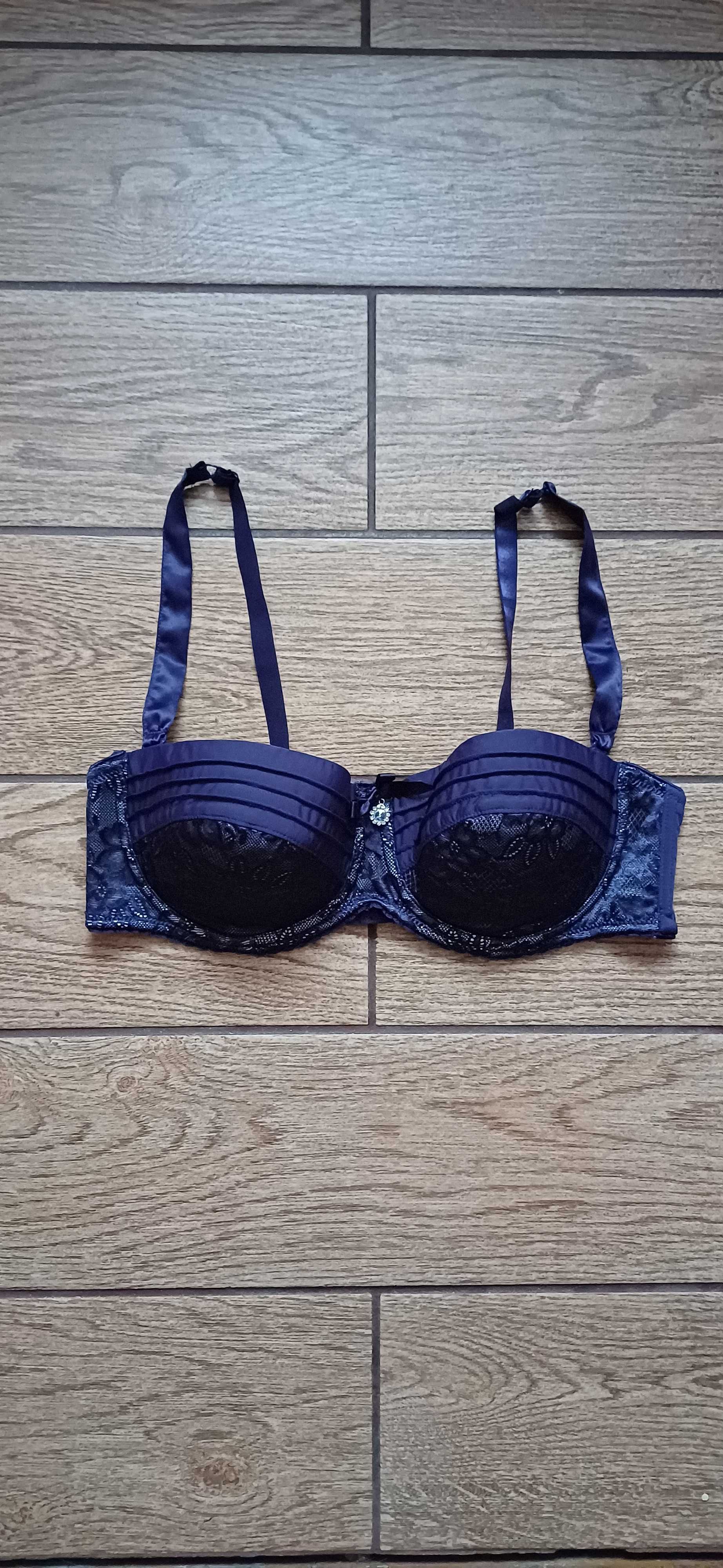 Fioletowy# śliwkowy biustonosz Miriale Luxury r. 90 C