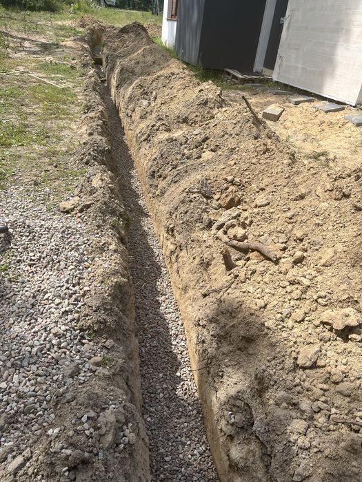 Drenaż zbiorniki szamba montaż uslugi minikoparka wywrotka