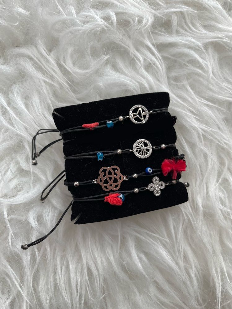 Pulseiras Mulher com símbolos (infinito, arvore da vida, anjo, trevo)