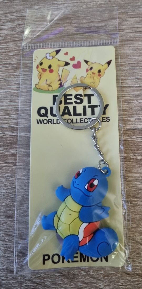 Duży brelok gumowy obustronny Pokemon Squirtle. Nowy.