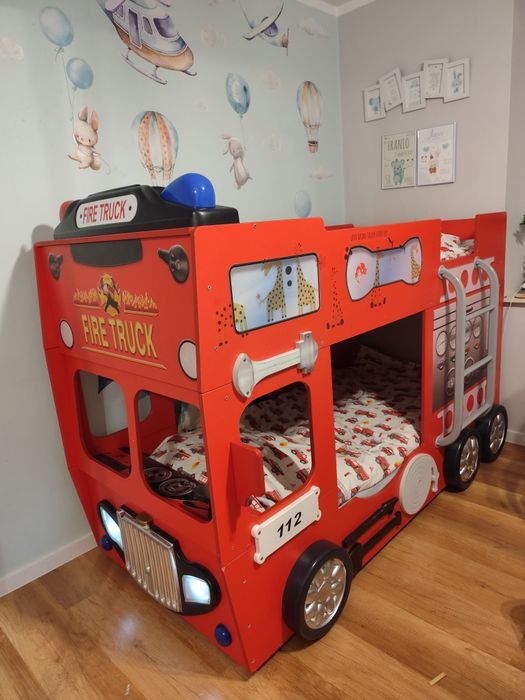 Łòżko dziecięce, straż pożarna. Piętrowe stan Bdb