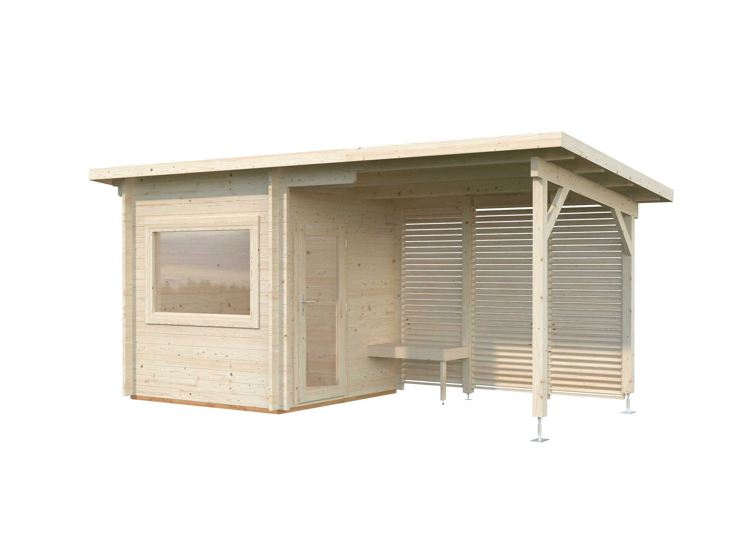 Sauna ogrodowa prostokątna, świerk skandynawski