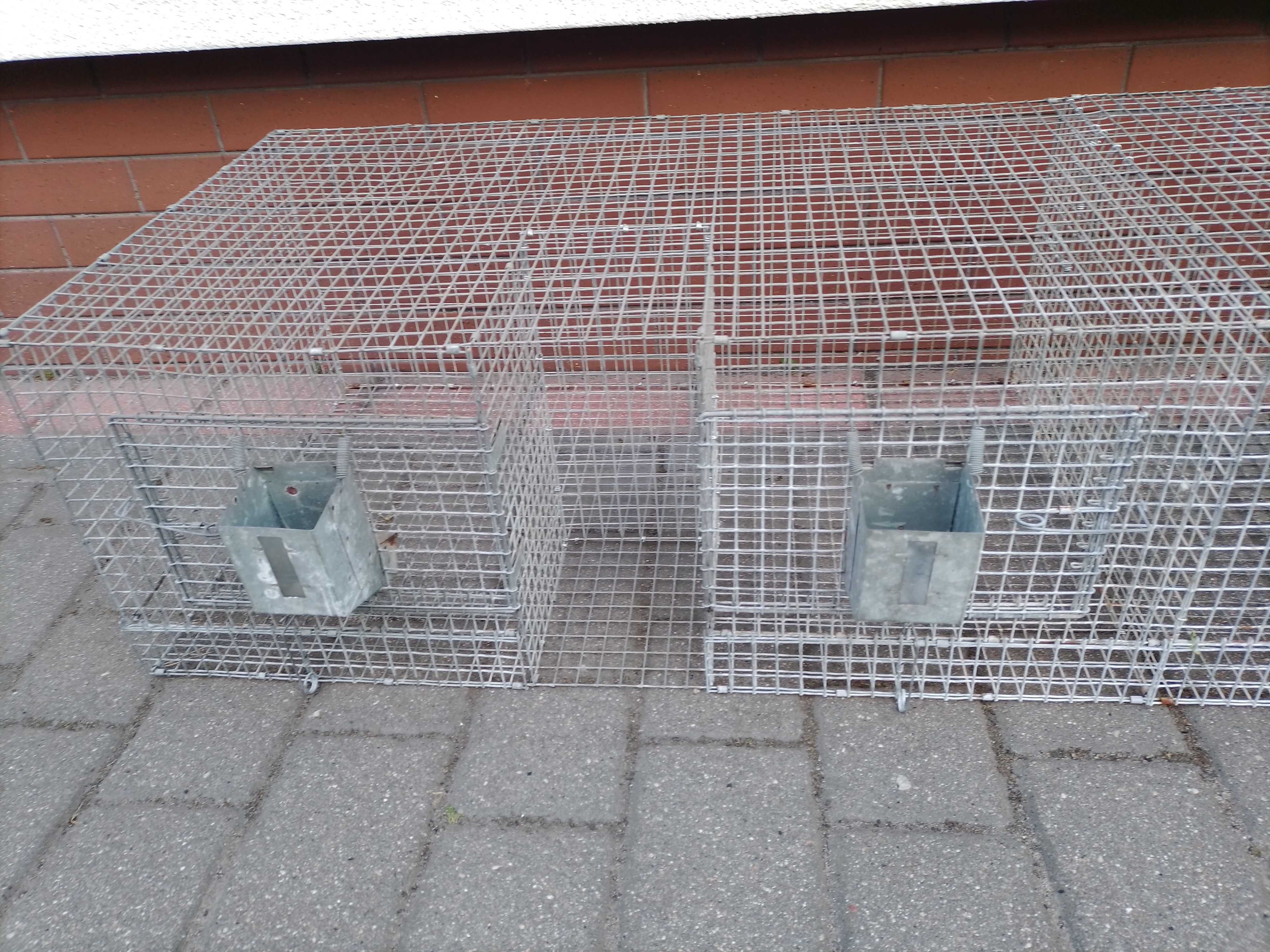 Klatka ocynkowana poczwórna przepiórki drób króliki 190x50x35