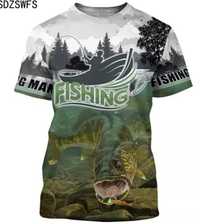 Koszulka t shirt rozmiar L wędkarstwo ryby Nowa