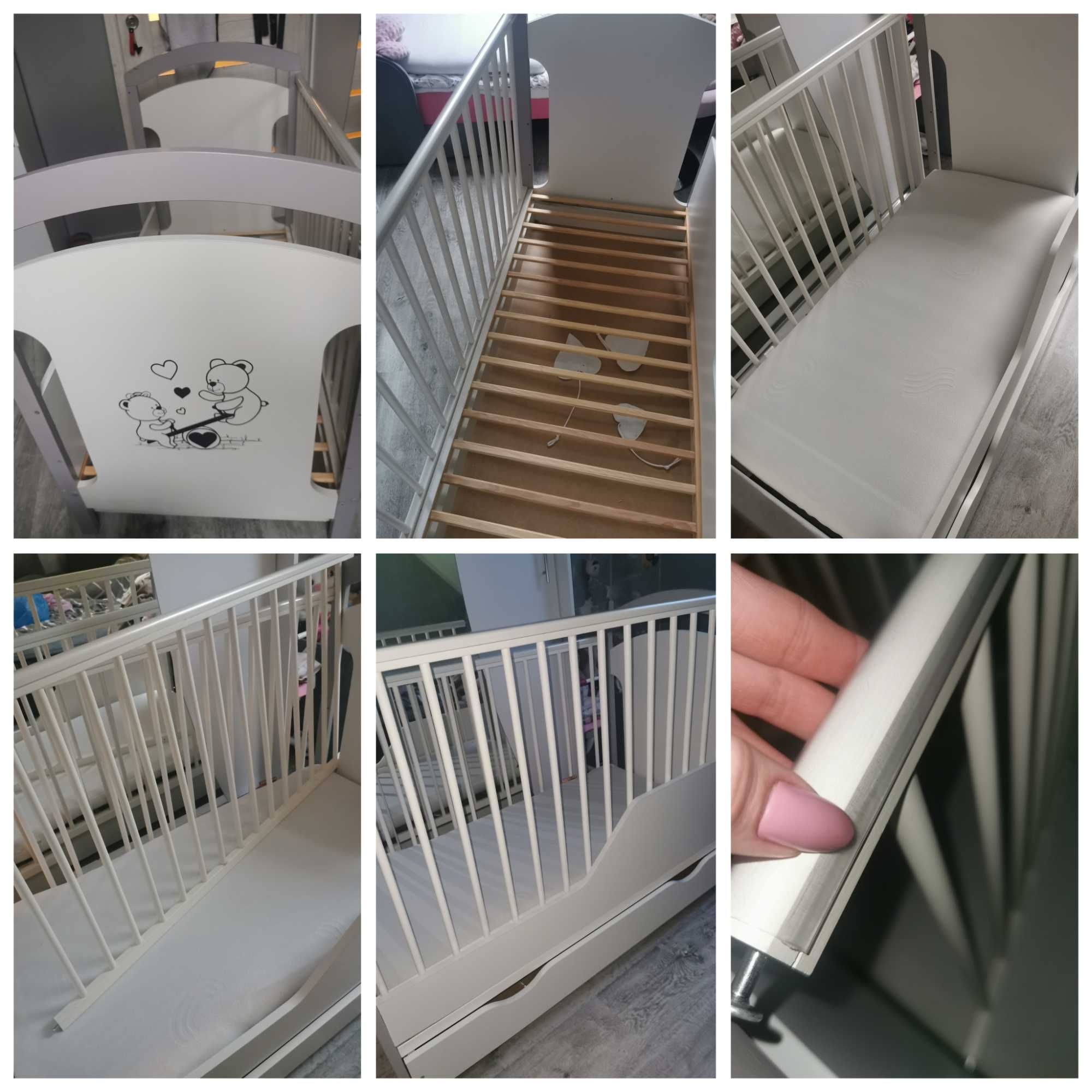 Łóżeczko dziecięce 120x60 ma akcesoria