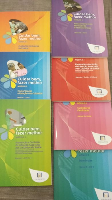 7Manuais 11DVDs advita para cuidadores e apoio a idosos ou dependentes