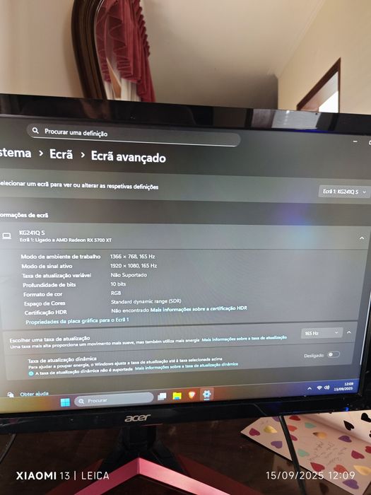 Monitor gaming Acer KG241Q sbiip 24' 1ms - 165hz