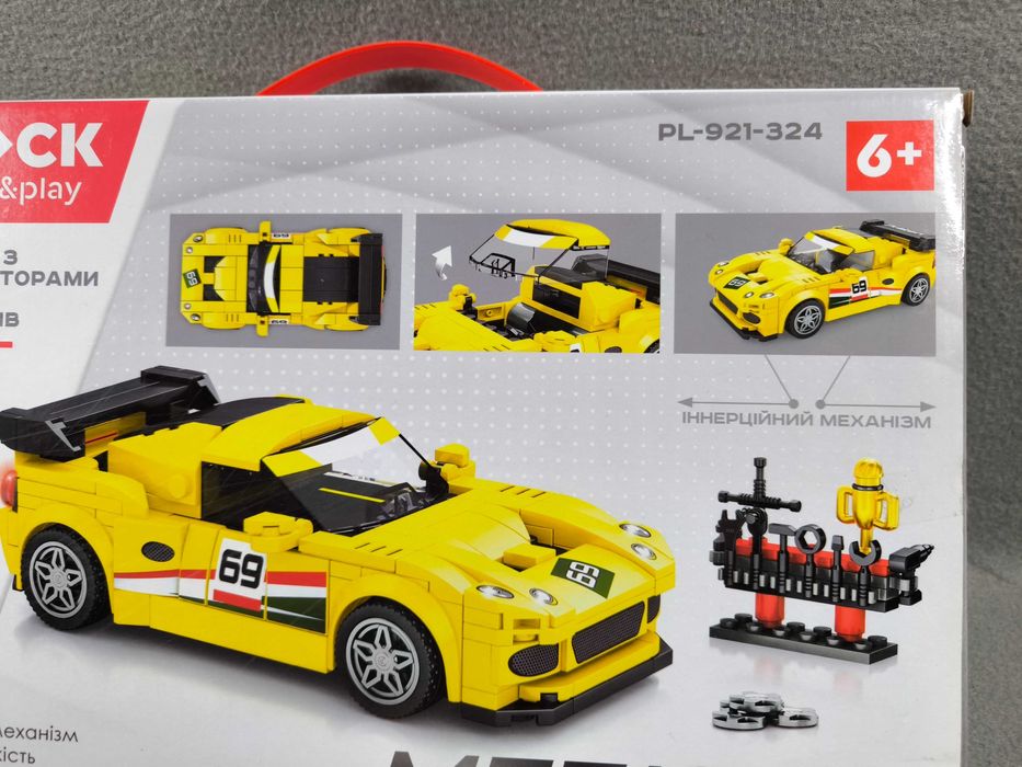 Конструктор IBlock PL-921-324 МЕГАCAR, 325 деталей, инерция