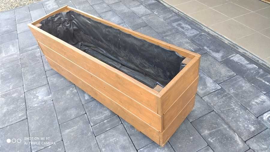 Donica ogrodowa drewniana, dąb winchester