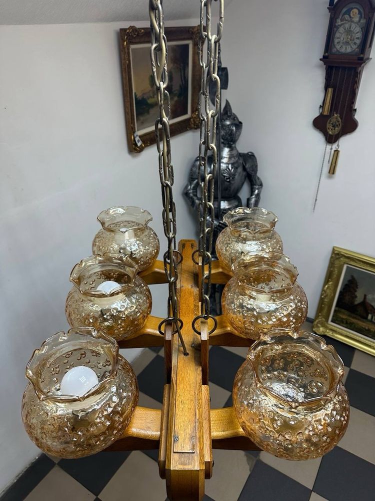 Масивна  люстра основа дуб 7245