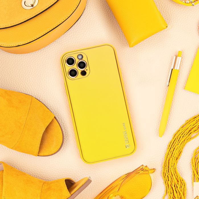 Etui Forcell Leather Case do iPhone 14 Plus Yellow