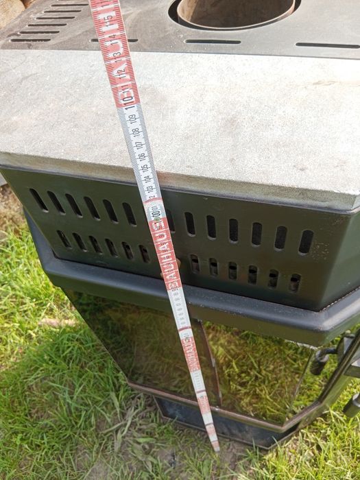 Ciepły Piec piecyk kominek koza kuchnia 9kW premium akumulatory granit