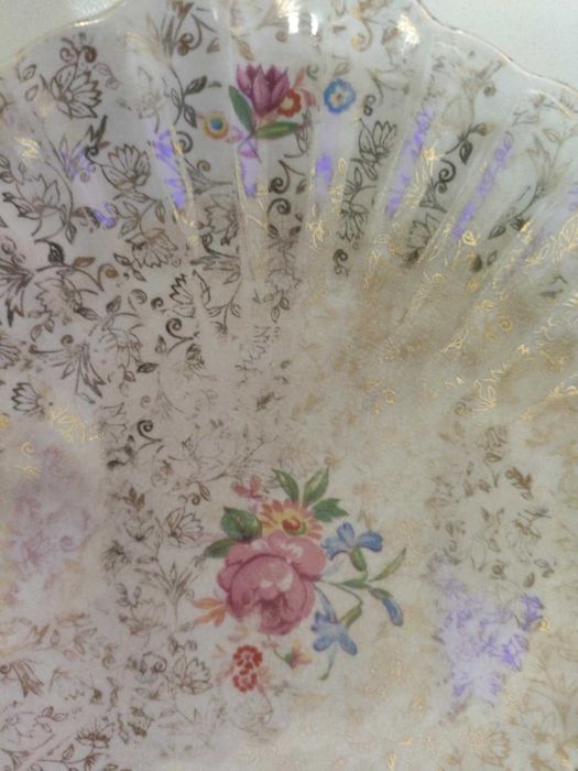 Prato Fábrica inglesa de cerâmica Royal Victoria Wade Antigo Vintage