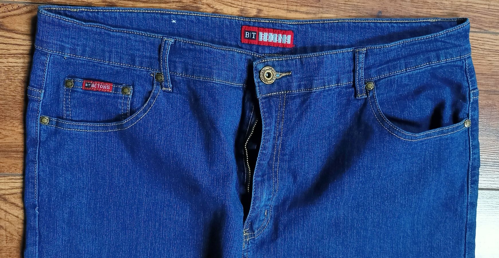 Spodnie jeansowe r.40 BT Botons denim bawełna prosta nogawka
