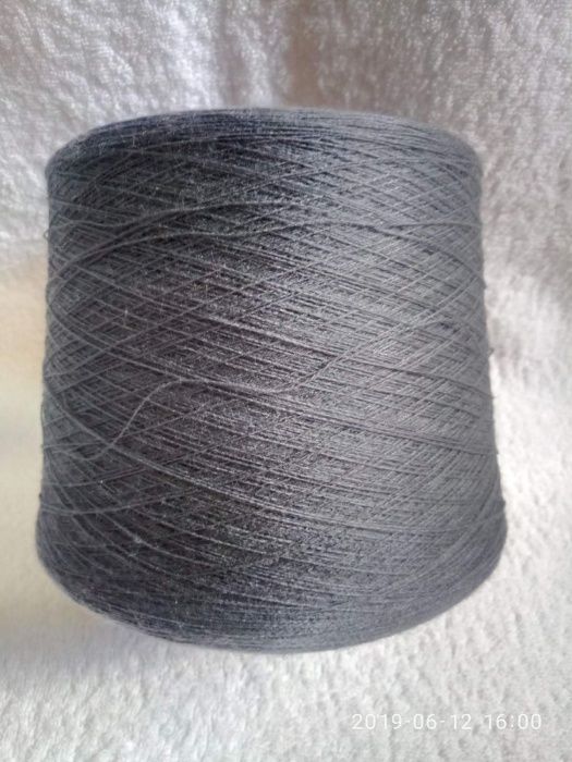 Продам пряжу в бобине 20/1 х/б темно-серого цвета