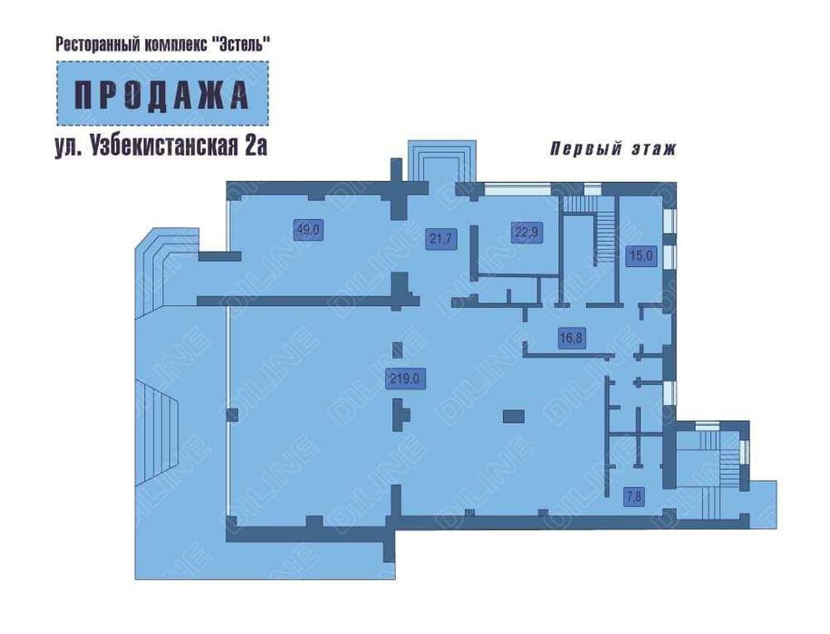 Здание с огражденной территорией на Правом берегу