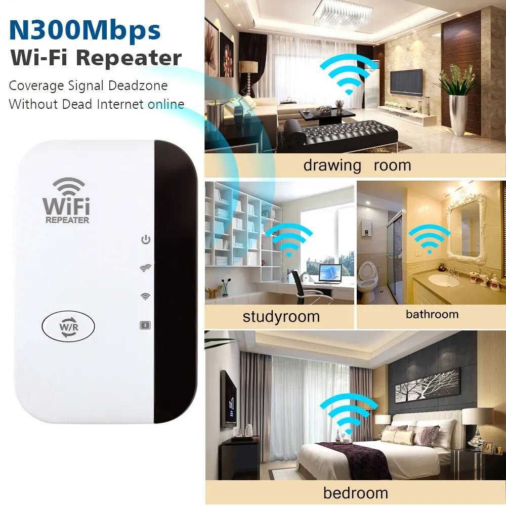 WiFi Repeater N 300 Mbps wzmacniacz sygnału 2.4G 802.11n + AP 2w1