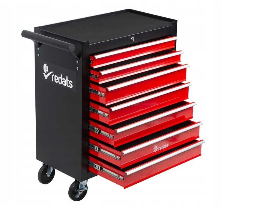 Mocna SZAFKA narzędziowa 7 szuflad COMPACT Black Wózek warsztatowy