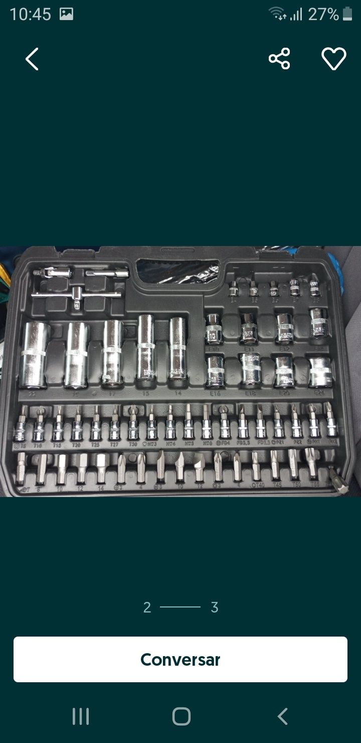 1 mala de ferramentas Chrome  marca Vanadium de 108 peças