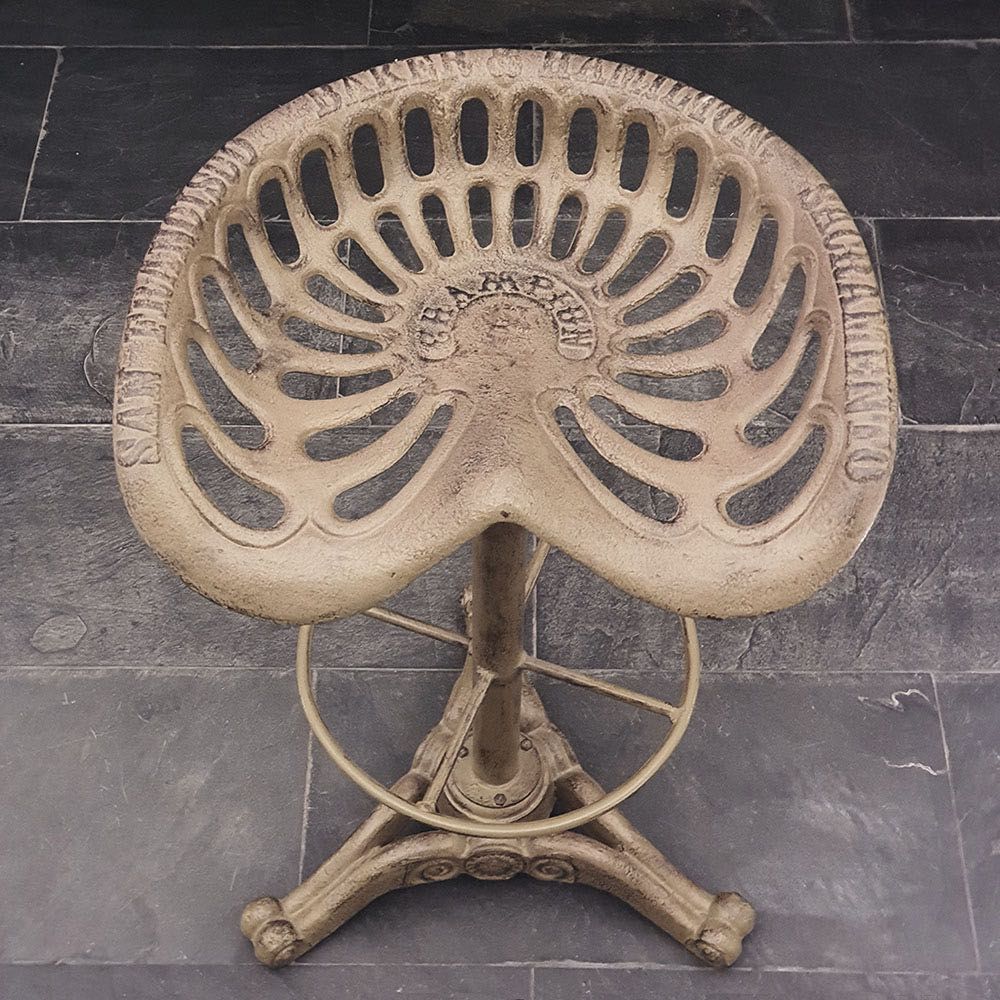 Industrialny hoker obrotowe krzesło barowe loft vintage 60-te Giger