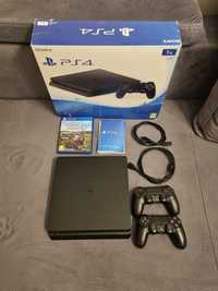 Ps4 slim 1TB + 2 pady + farming symulator 22