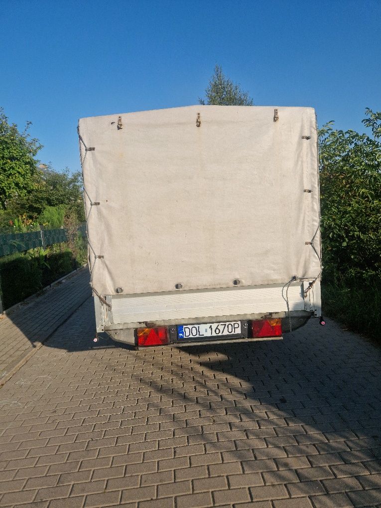 Przyczepa laweta platforma Fracht dwie osie alko Dmc 2000kg