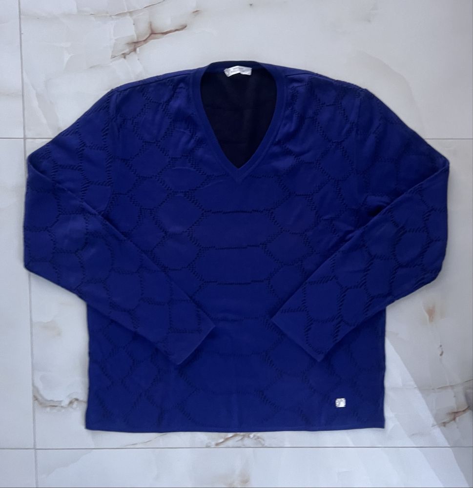 Sweter męski dekolt w serek
