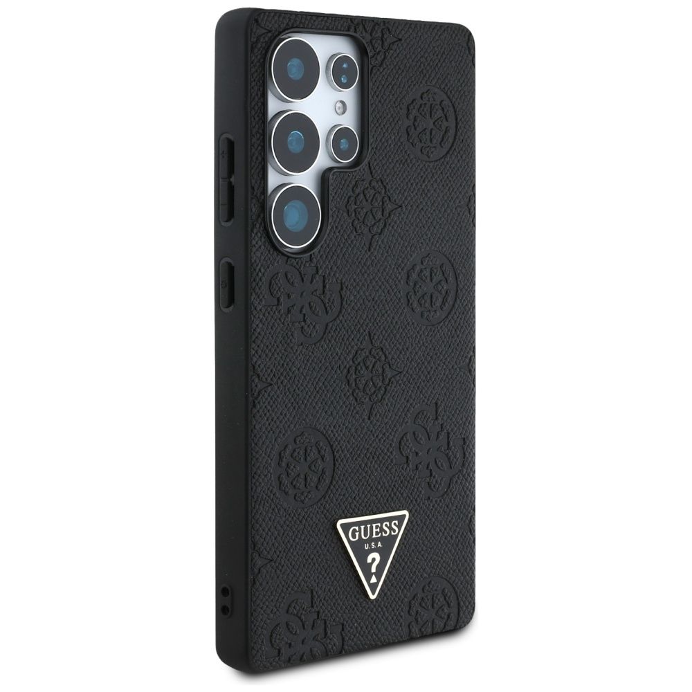 Etui Guess Grained Hot Logo MagSafe do Samsung Galaxy S25 Ultra czarny