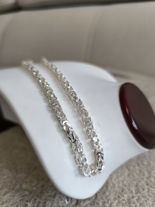 Srebrny łańcuszek splot królewski 47.12g 55cm