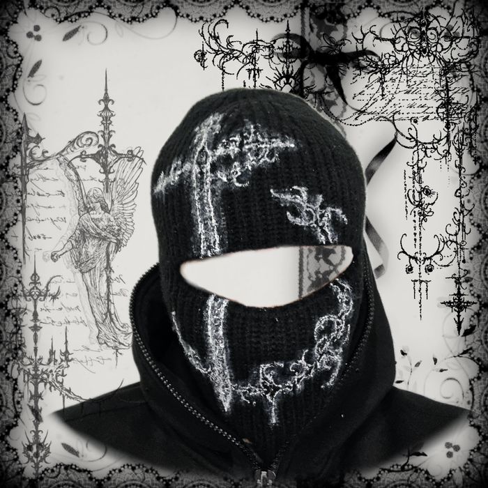 Балаклава шапка  подшлемник лижна маска кастом opium y2k